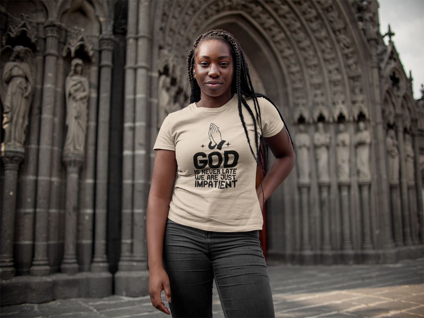 God is Never late Unisex t-shirt