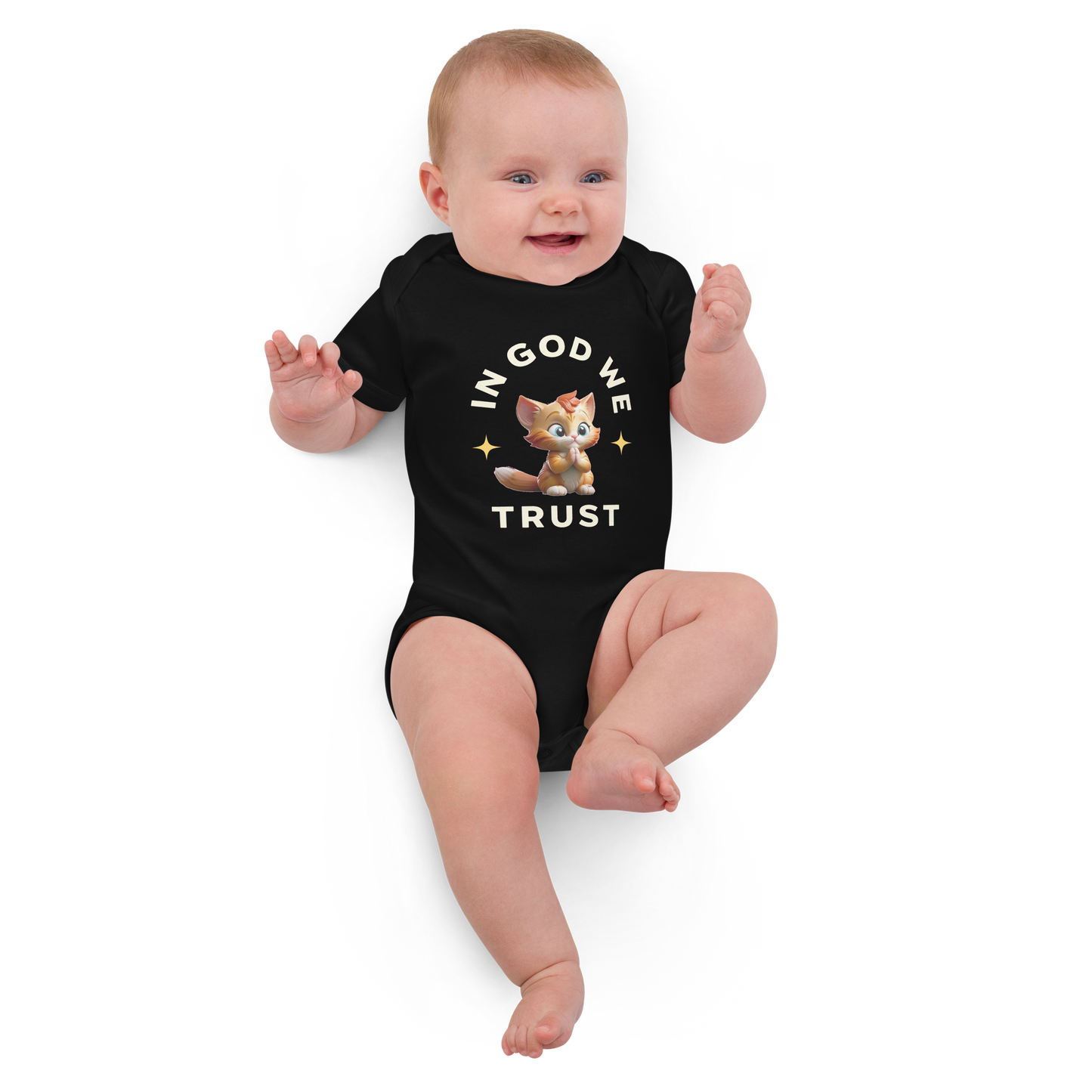 In God We Trust Organic cotton baby bodysuit