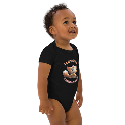 I Love You A Whole Much Organic cotton baby bodysuit