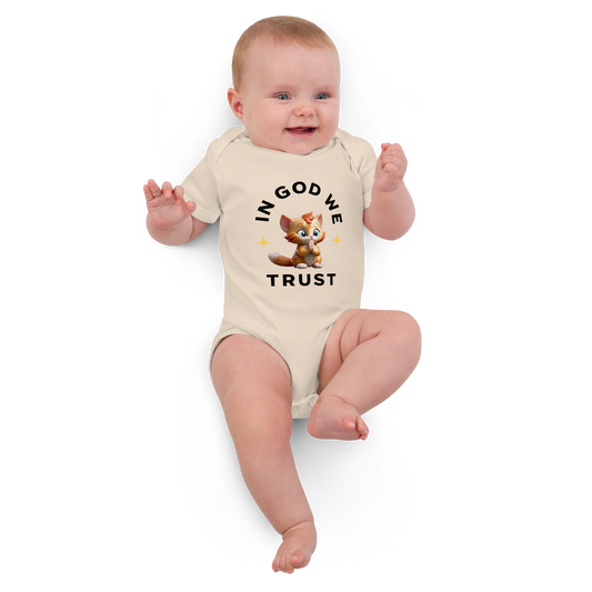 In God We Trust Organic cotton baby bodysuit