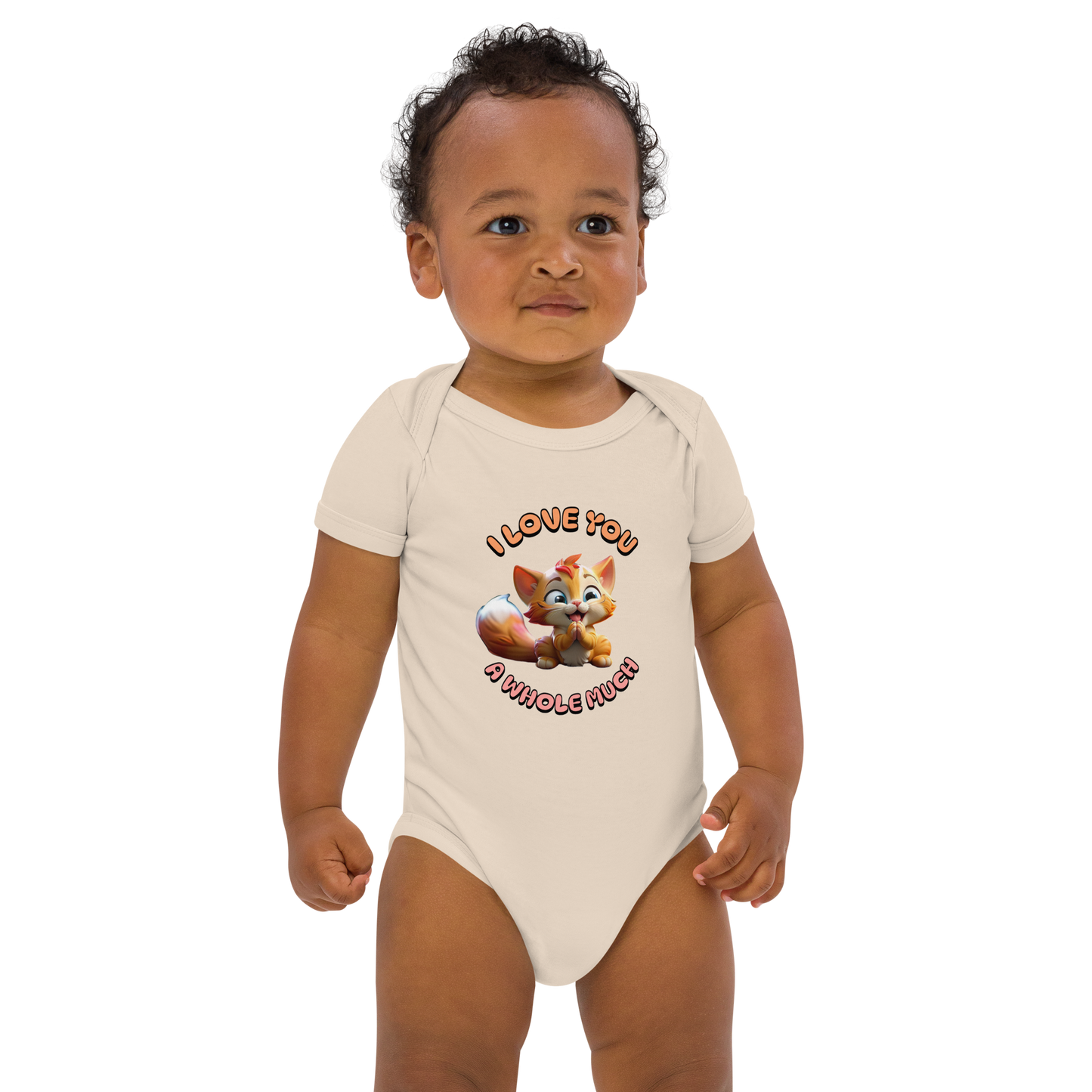 I Love You A Whole Much Organic cotton baby bodysuit