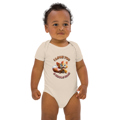 I Love You A Whole Much Organic cotton baby bodysuit