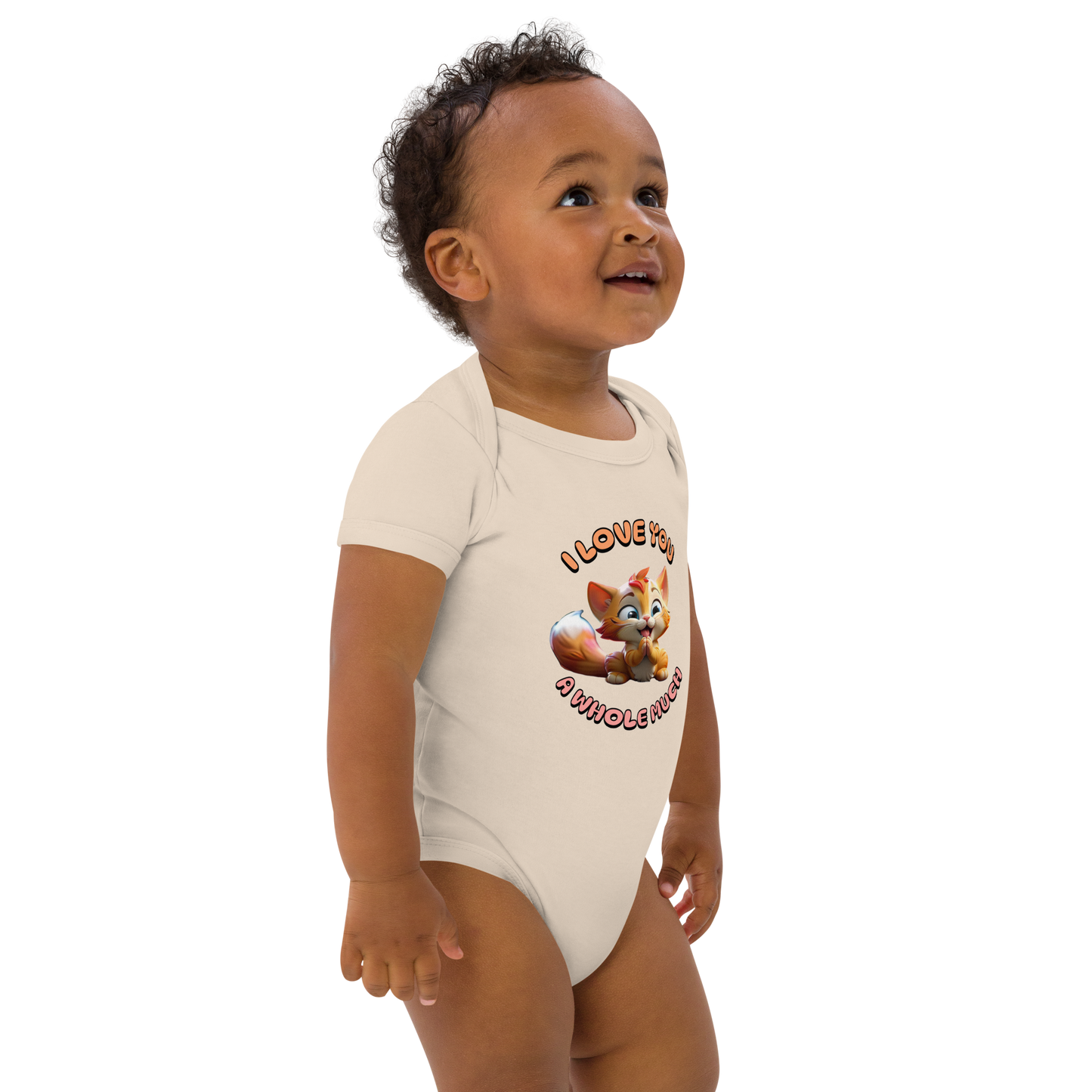 I Love You A Whole Much Organic cotton baby bodysuit