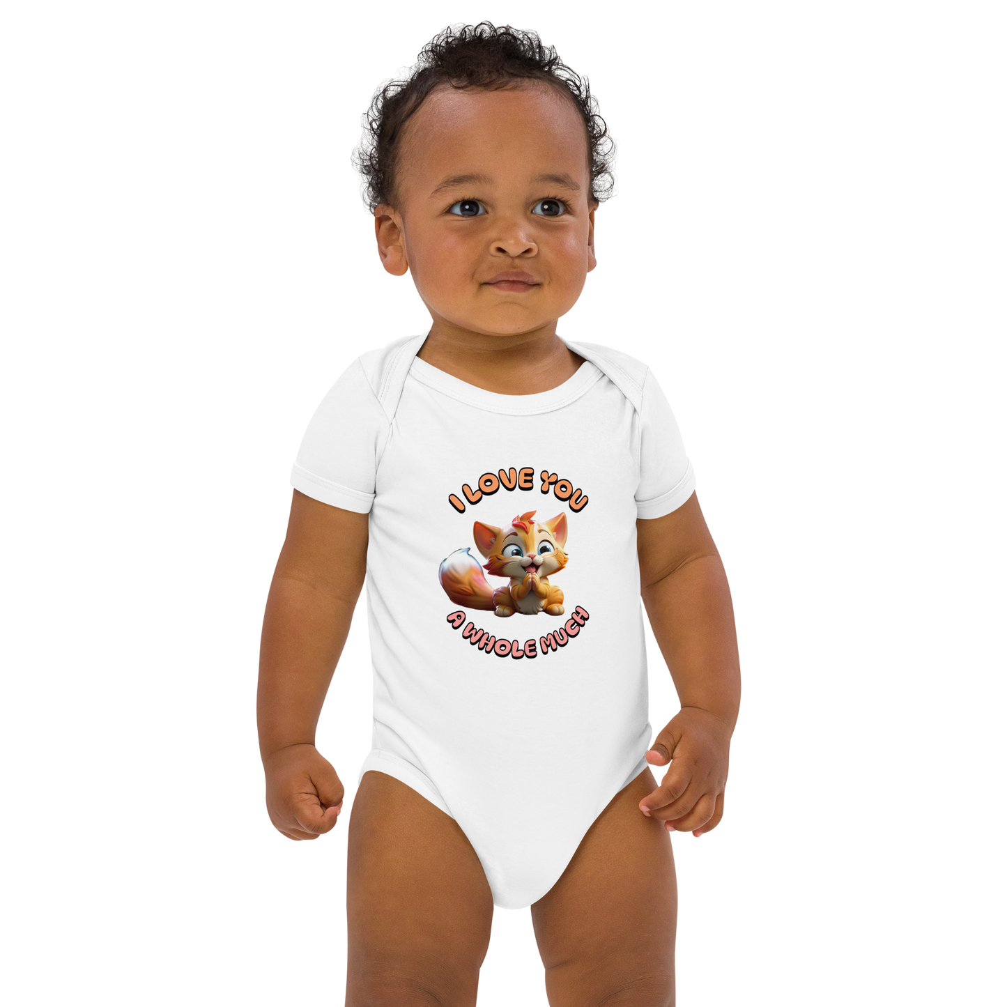 I Love You A Whole Much Organic cotton baby bodysuit