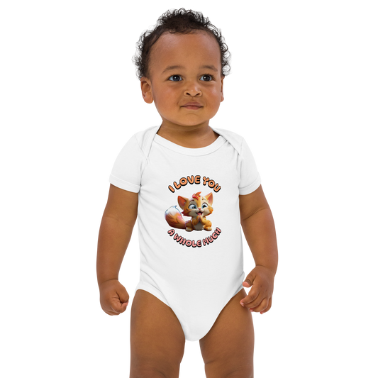 I Love You A Whole Much Organic cotton baby bodysuit