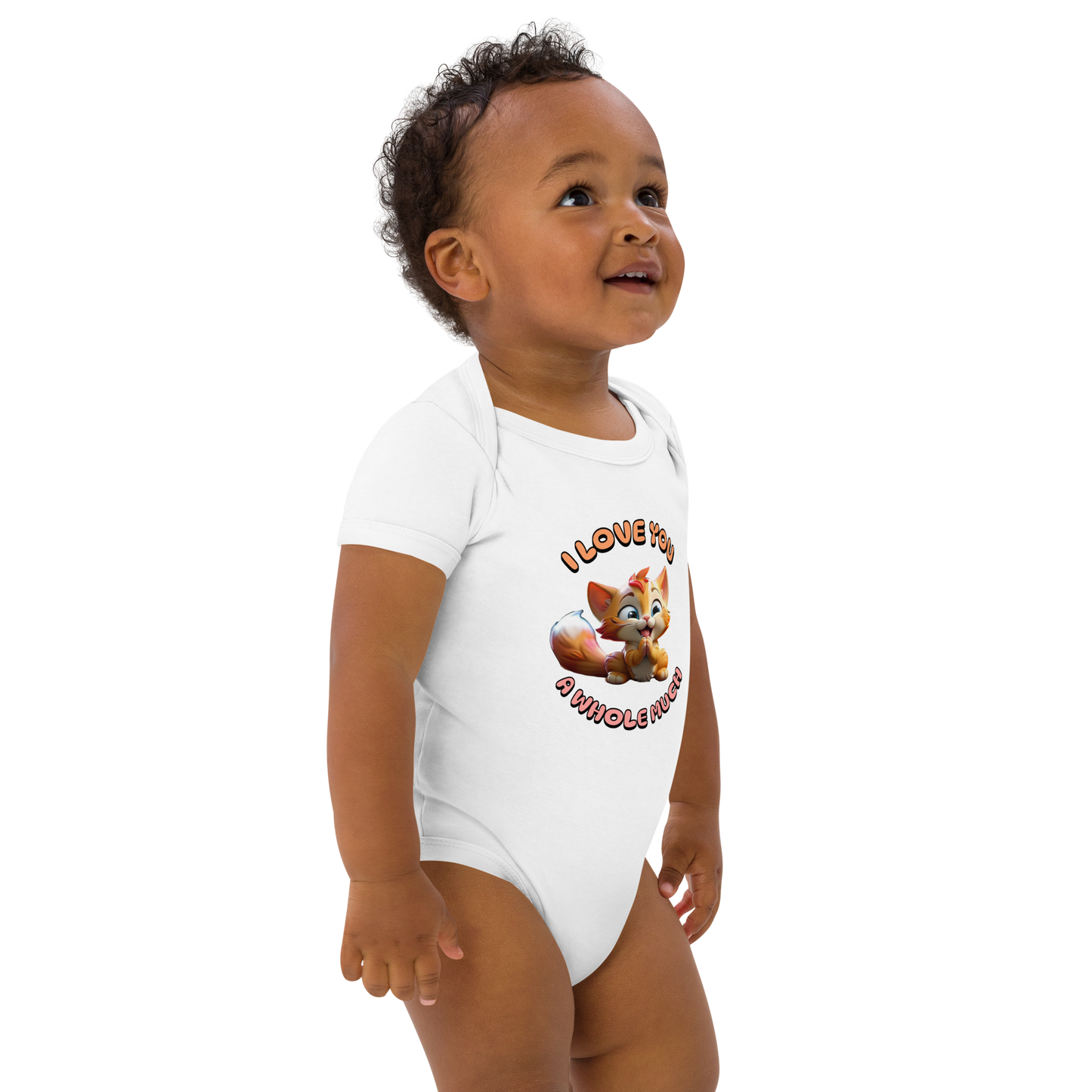 I Love You A Whole Much Organic cotton baby bodysuit