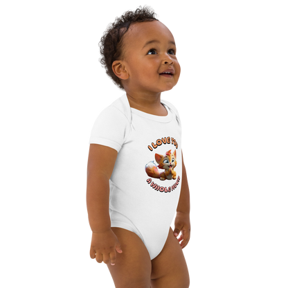 I Love You A Whole Much Organic cotton baby bodysuit