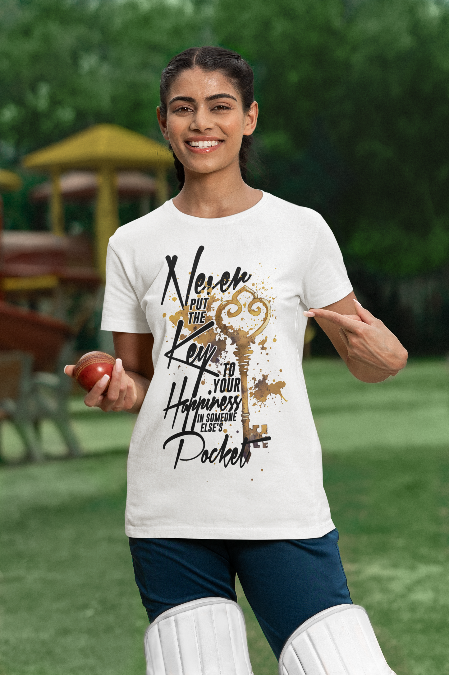 Never put the Key to your Happiness in someone else's Pocket Unisex t-shirt