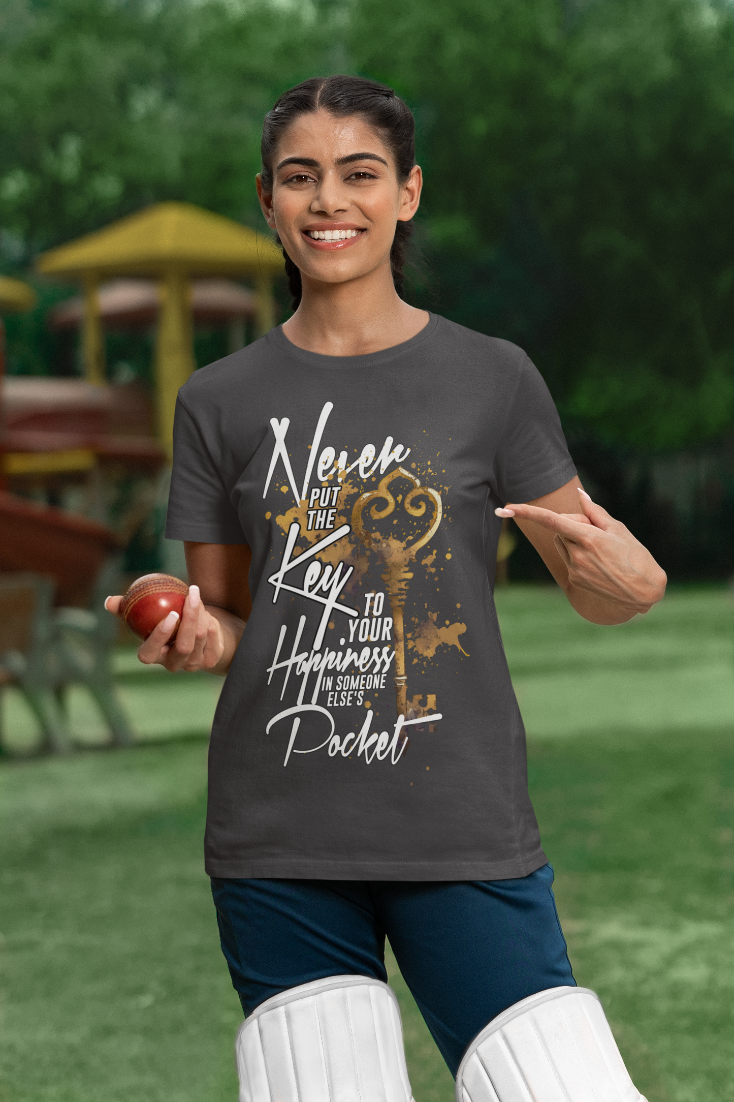 Never put the Key to your Happiness in someone else's Pocket Unisex t-shirt