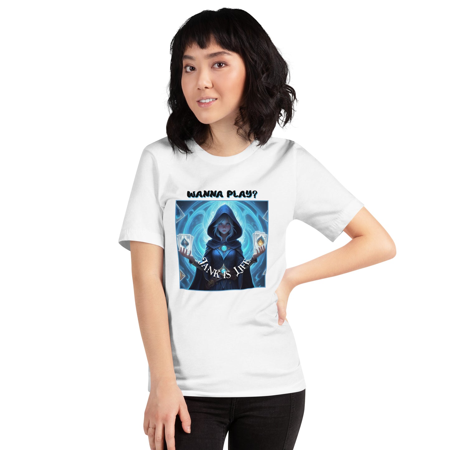 Jank is Life Graphic (female char.) Unisex t-shirt